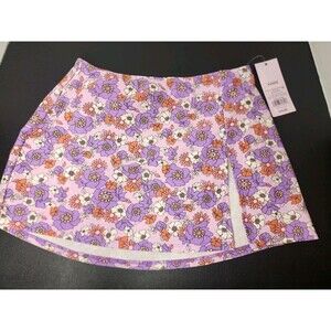 Womens Purple Swim Cover Up Skirt Wild Fable Floral Print Size XX Small 00 XXS